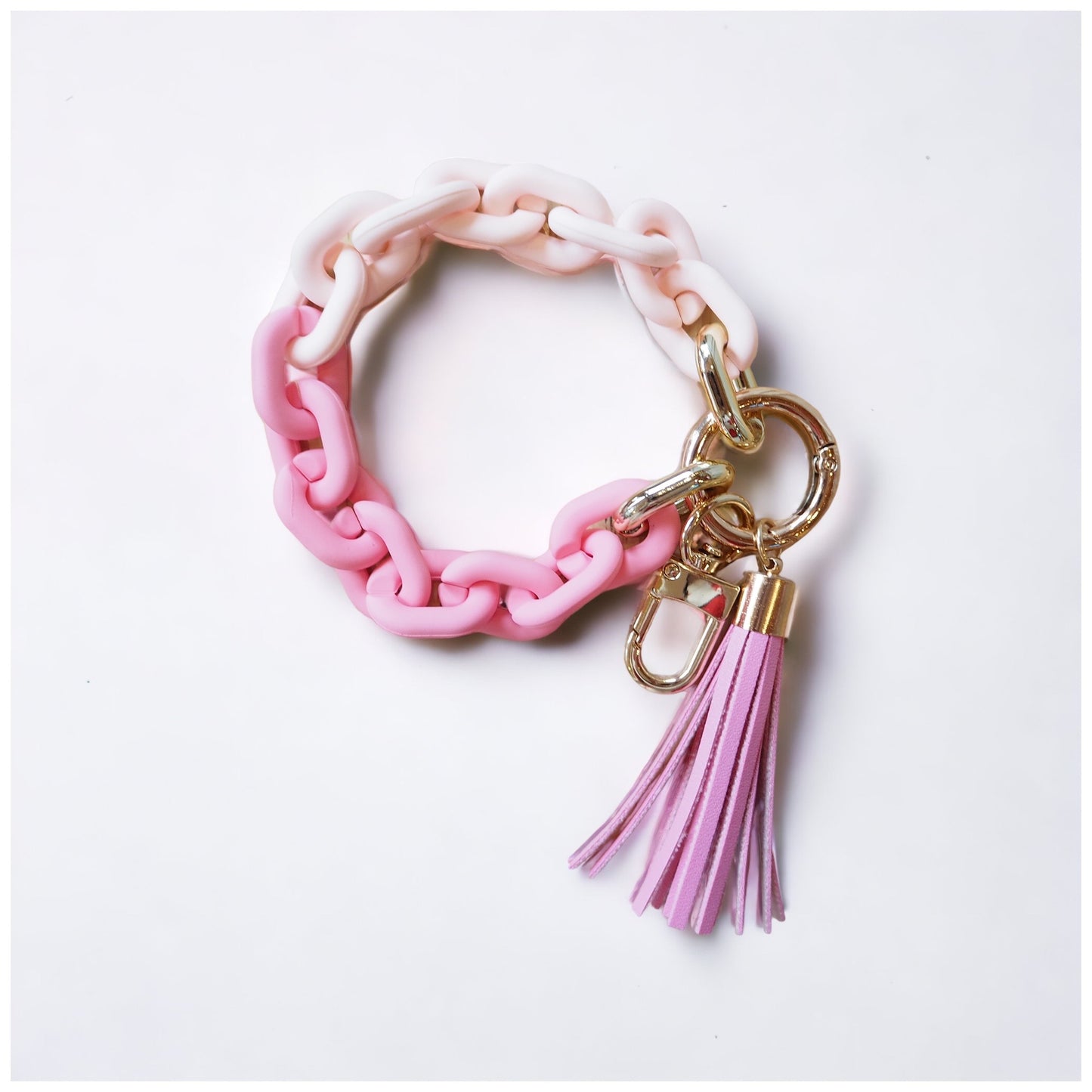 Jumbo Chain Pink Keychain