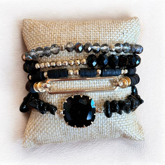 Black Gemstone Glow Set