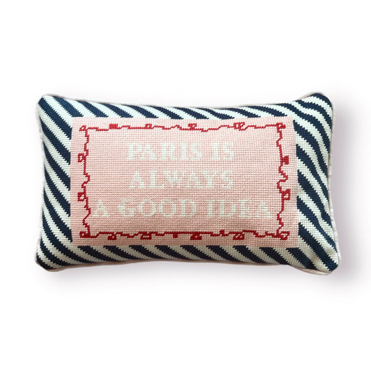 Paris Is Always A Good Idea Needle Point Pillow