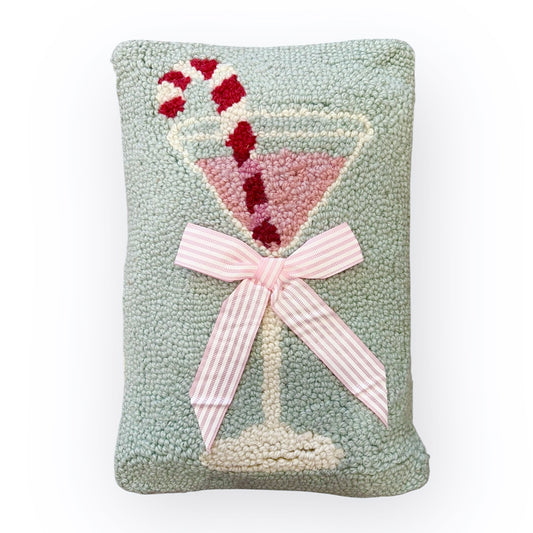 Peppermint Martini Hooked Pillow