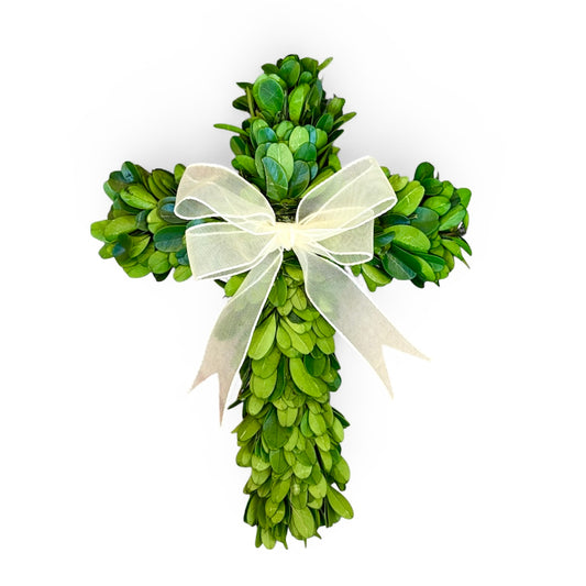 Mini Cross Preserved Boxwood Mills Floral Company