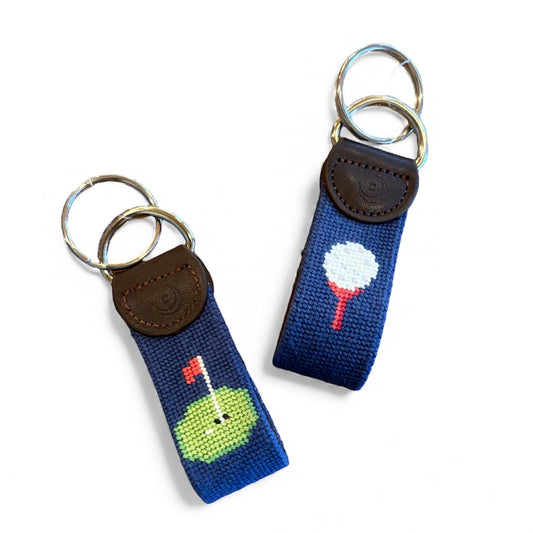Needlepoint Golf Keychains
