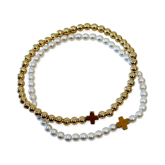 Golden Kiss Duo Beaded Bracelet