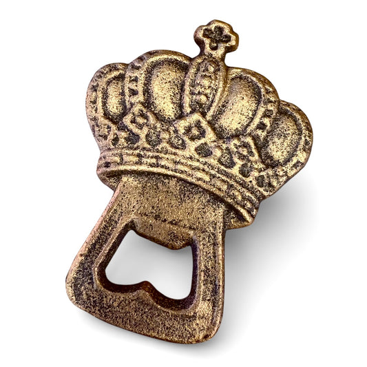 Gold Cast Iron Crown Bottle Opener