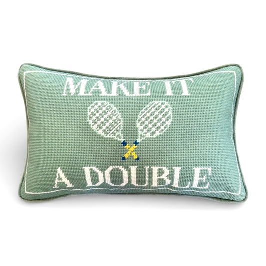 Make it a Double Needlepoint Pillow