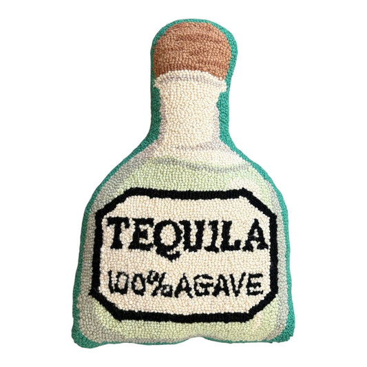 Tequila Talk Hooked Pillow