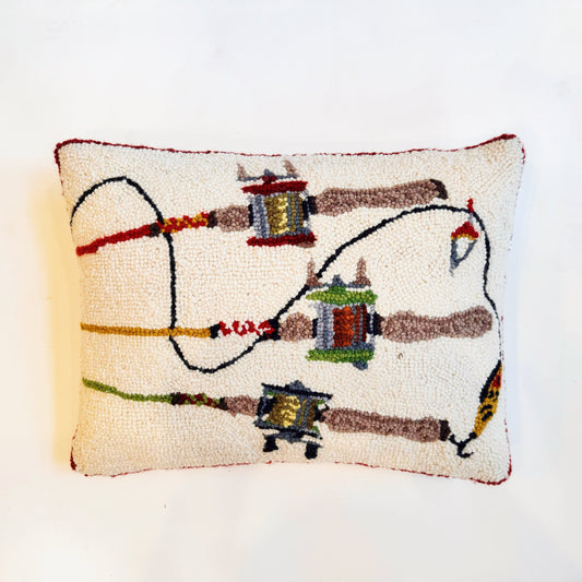Hooked Fishing Rod Pillow