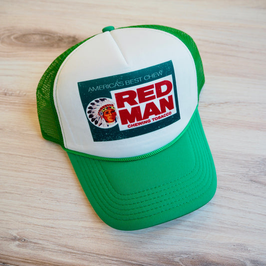 Red Man Logo Trucker Hat