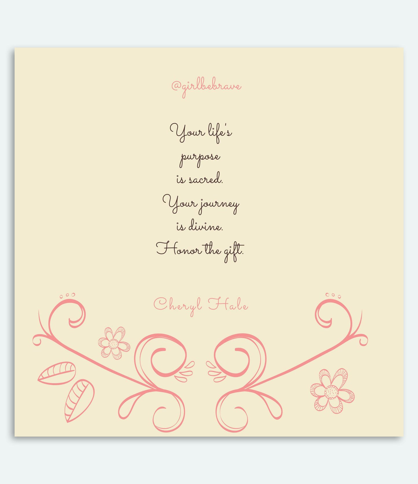 Girl Be Brave Quote Card with Envelope #6