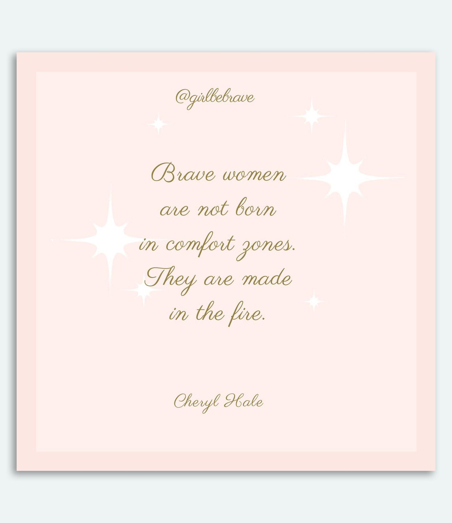 Girl Be Brave Quote Card with Envelope #7