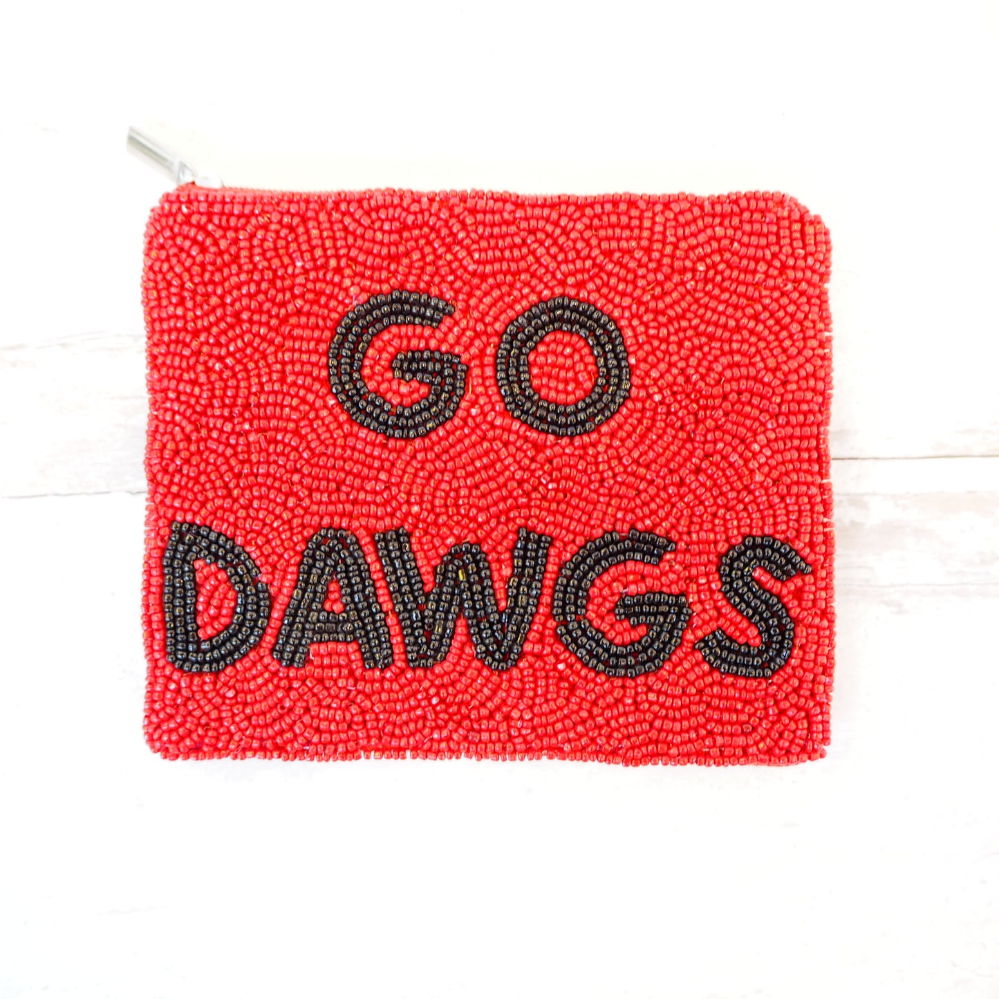 Beaded Go Dawgs Coin Purse