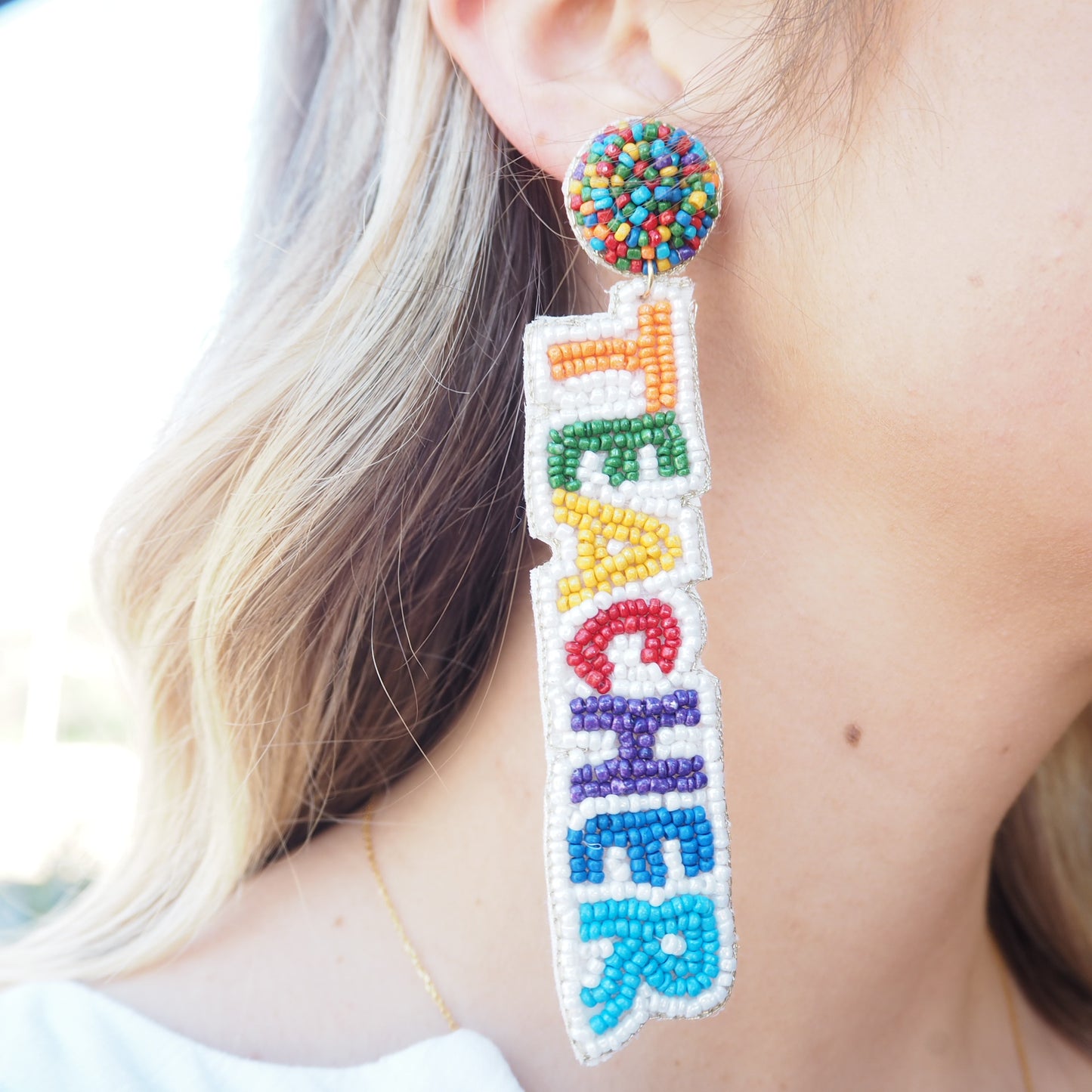 Beaded Teacher Earrings
