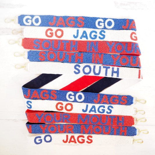 Beaded Go Jags/ South in Your Mouth Purse Straps