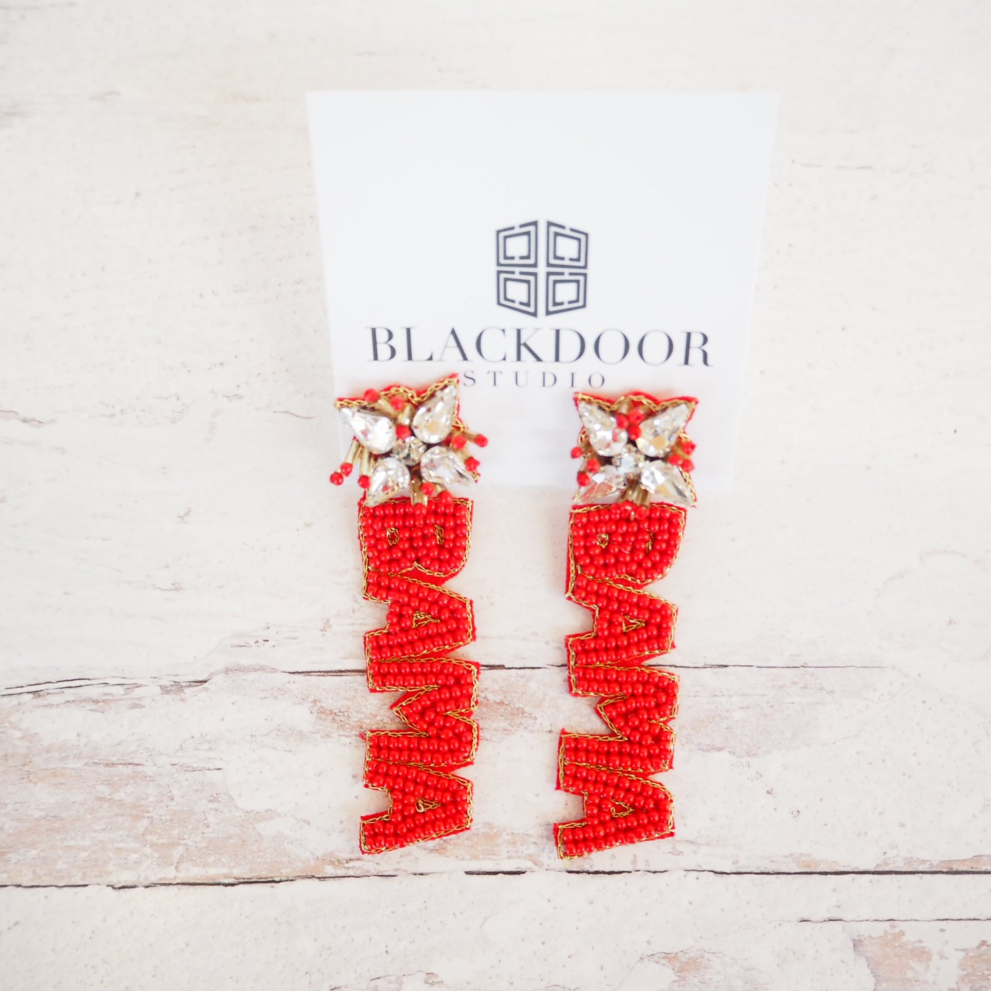 Beaded Roll Tide Earrings~SALE