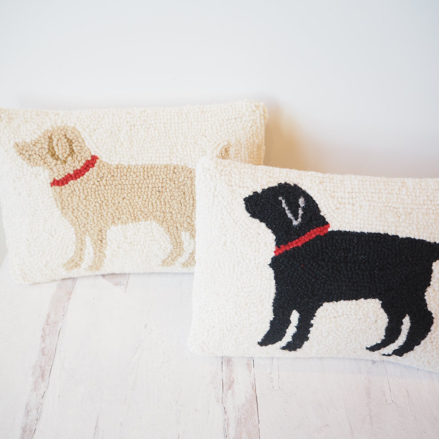 Labrador Dog Hooked Pillow