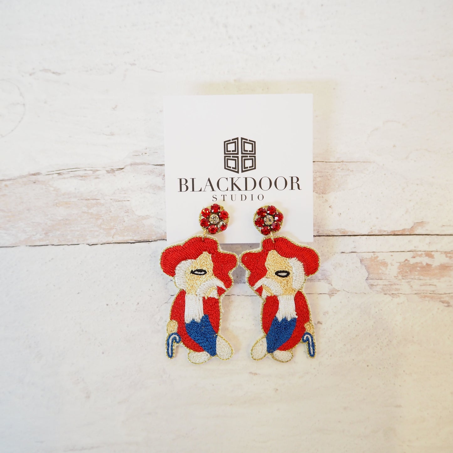 Colonel Embroidered Earrings