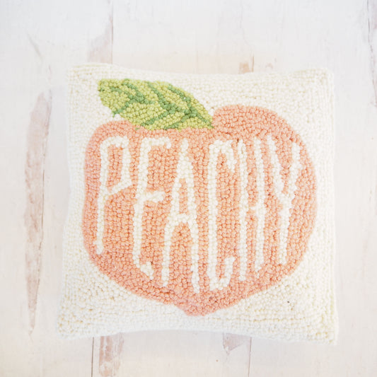 Hooked Peachy Pillow
