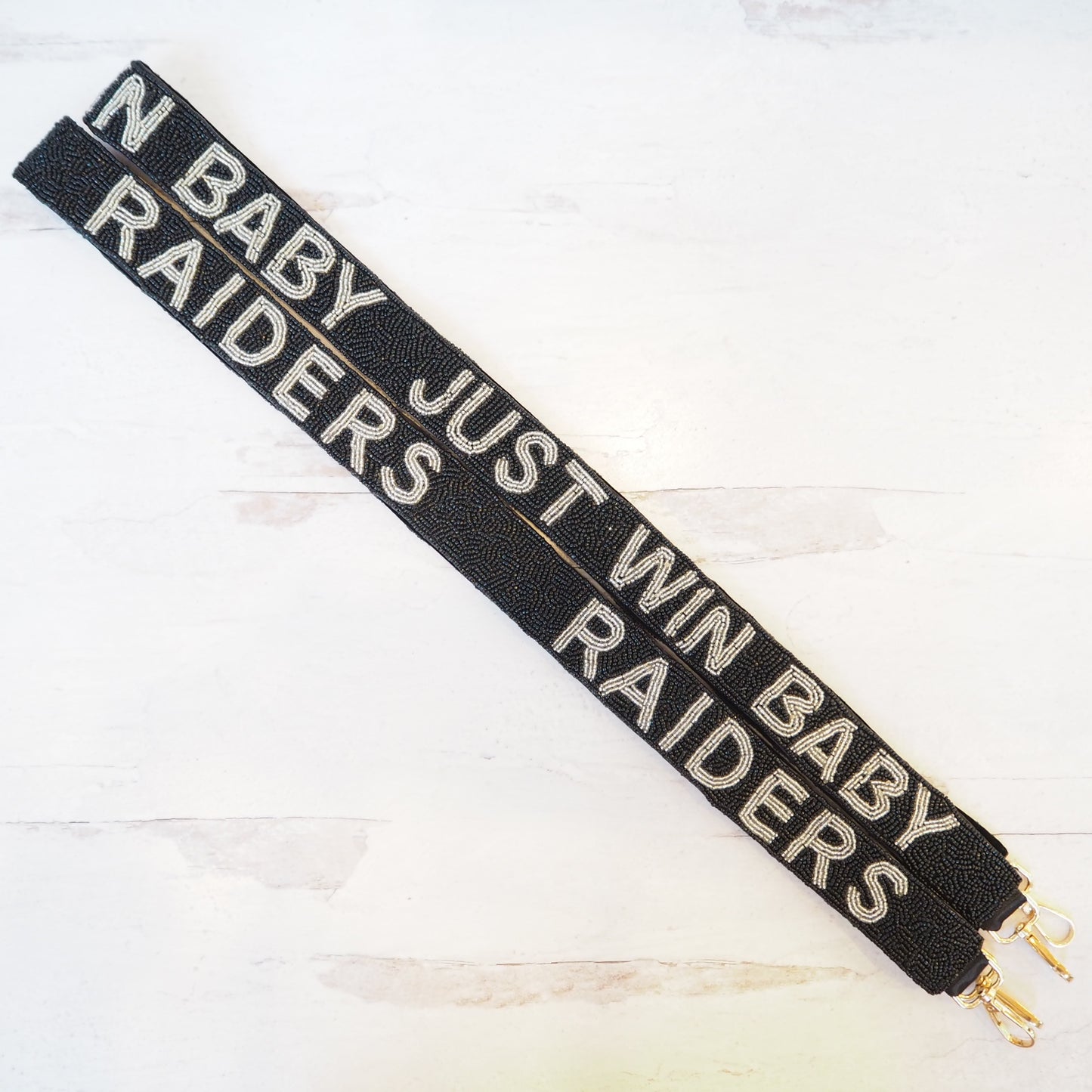 Beaded Just Win Baby Raiders Purse Strap.~SALE