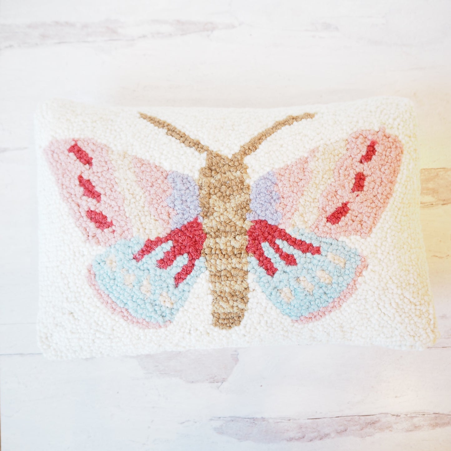 Butterfly Hooked Pillow