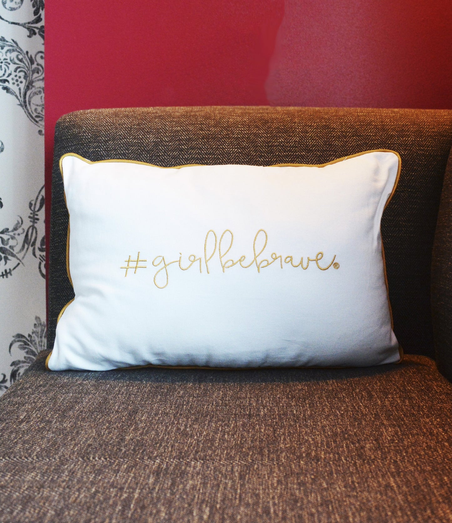Girl Be Brave Decorative Pillow